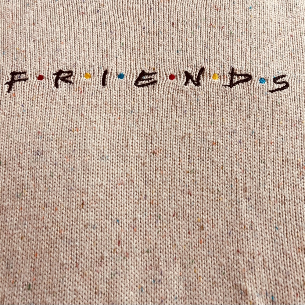 FRIENDS(tm) Speckled Knit Logo Sweater/ Juniors XL (Fits Adult S/M)